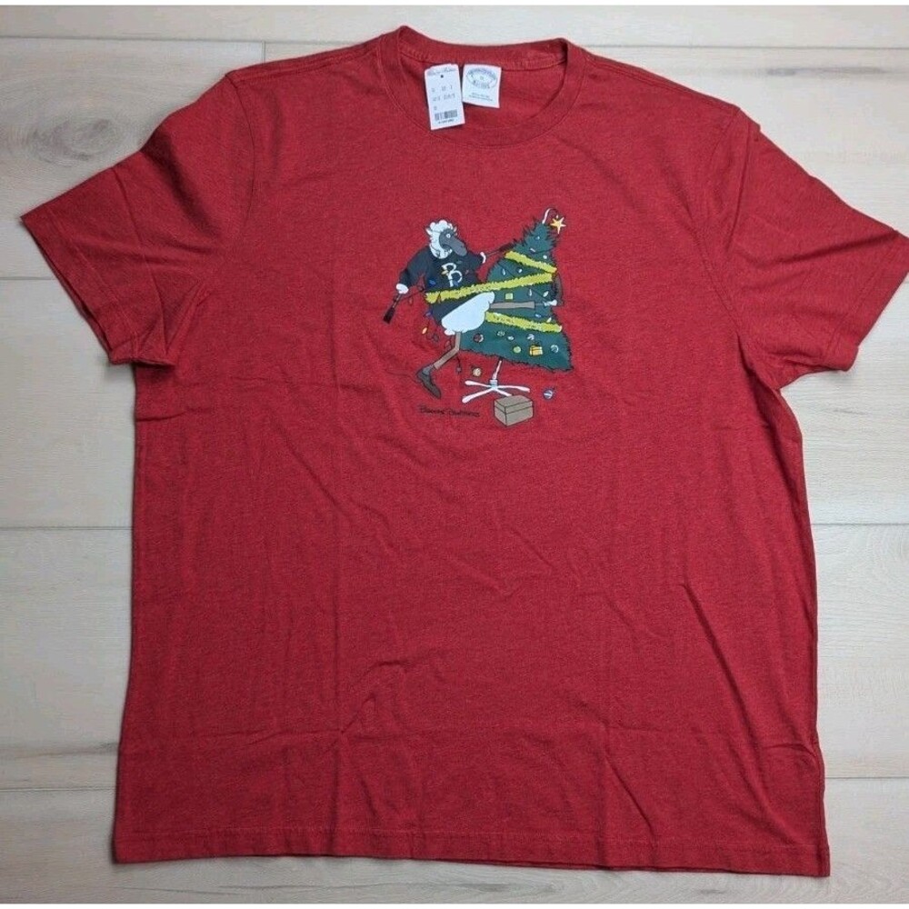 Brooks Brothers T-Shirt Mens XL Henry's Christmas‎ Tree Short Sleeve Red NWT